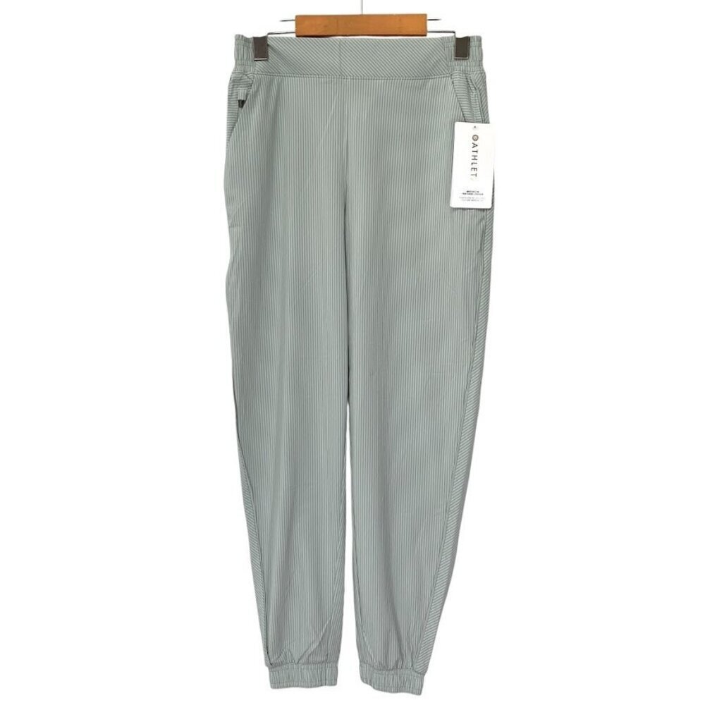 Athleta Brooklyn Textured Jogger Pants Light Green Size 6 Athleisure Sporty